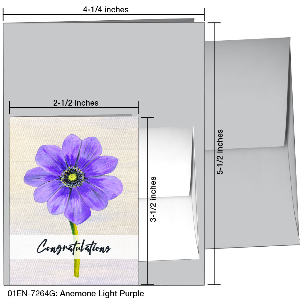 Anemone Light Purple, Greeting Card (7264G)