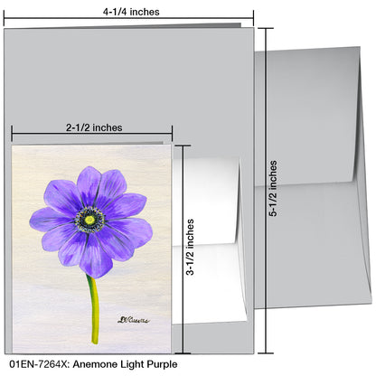 Anemone Light Purple, Greeting Card (7264X)