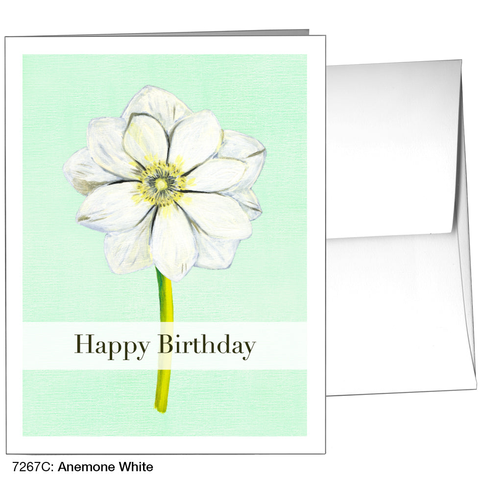 Anemone White, Greeting Card (7267C)