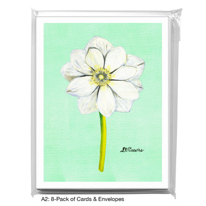 Anemone White, Greeting Card (7267D)