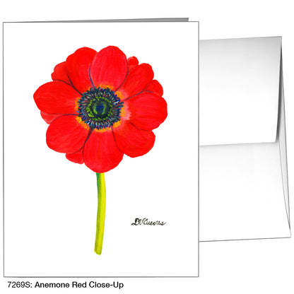 Anemone Red Close-Up, Greeting Card (7269S)