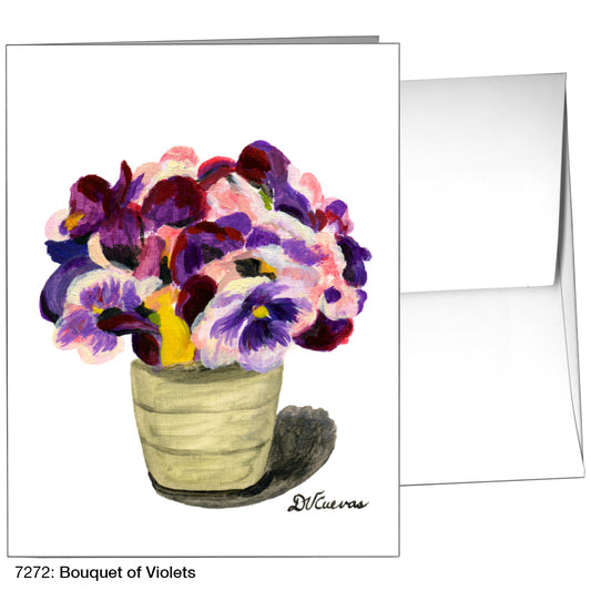 Bouquet Of Violets, Greeting Card (7272)