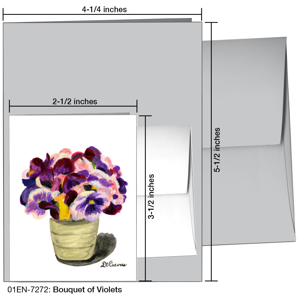 Bouquet Of Violets, Greeting Card (7272)