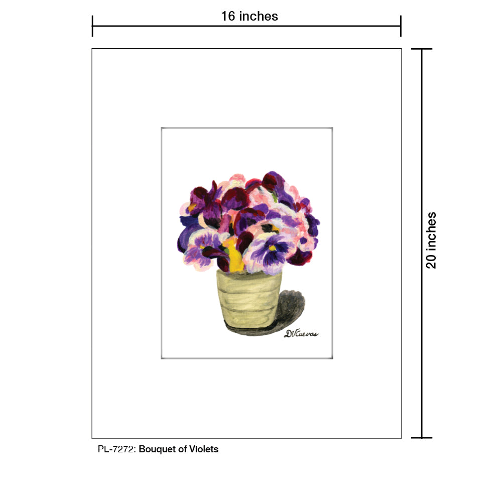 Bouquet Of Violets, Print (#7272)