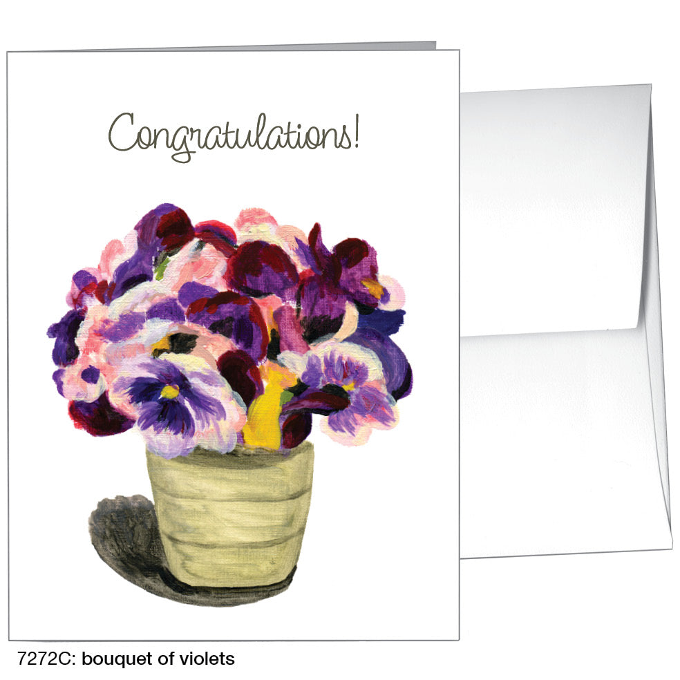 Bouquet Of Violets, Greeting Card (7272C)