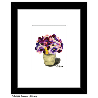 Bouquet Of Violets, Print (#7272)