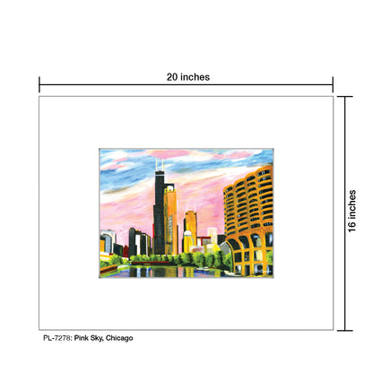 Pink Sky, Chicago, Print (#7278)