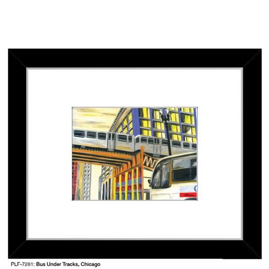 Bus Under Tracks, Chicago, Print (#7281)