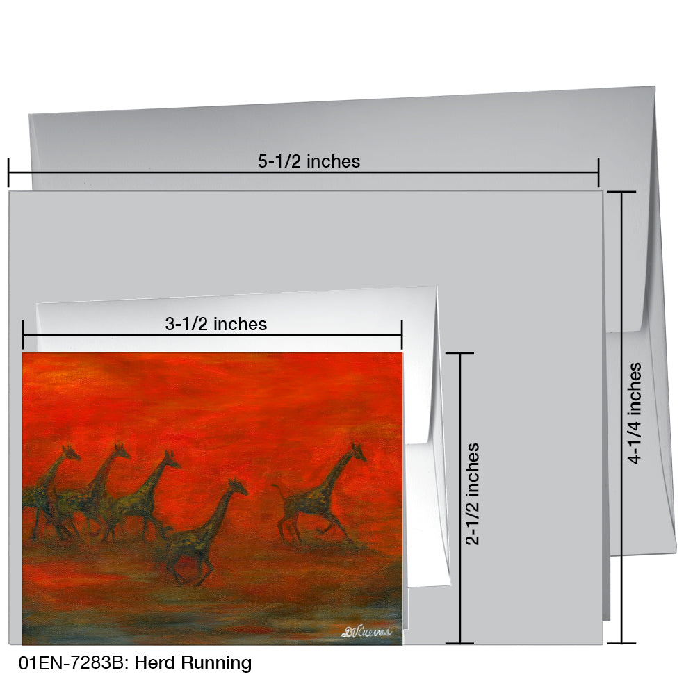 Herd Running, Greeting Card (7283B)