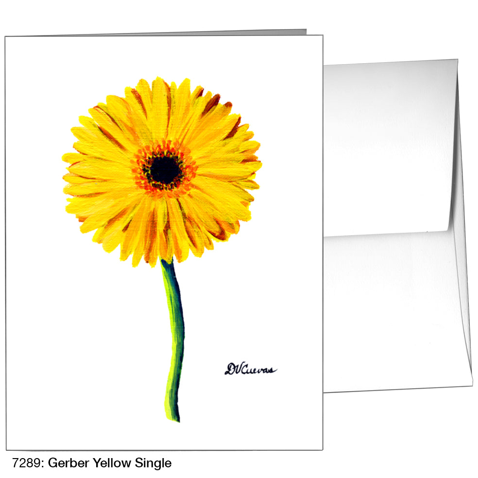 Gerber Yellow Single, Greeting Card (7289)