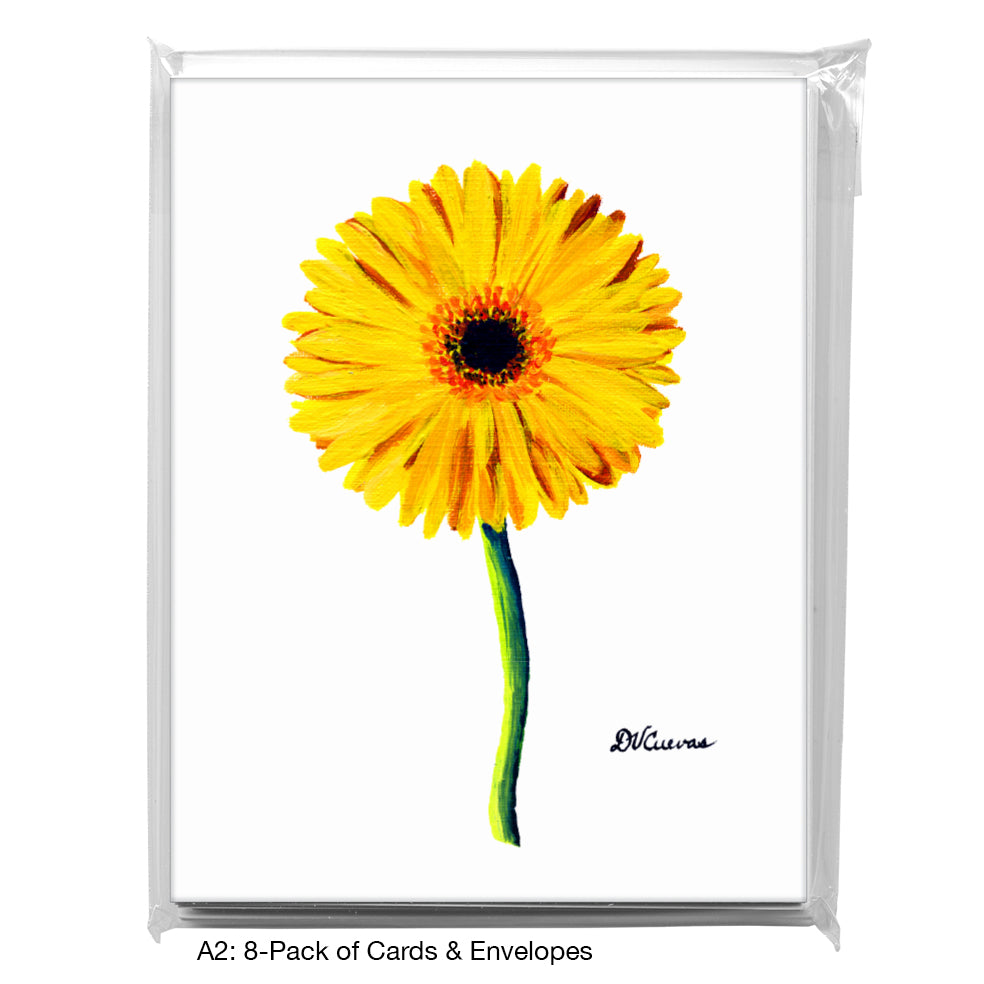 Gerber Yellow Single, Greeting Card (7289)