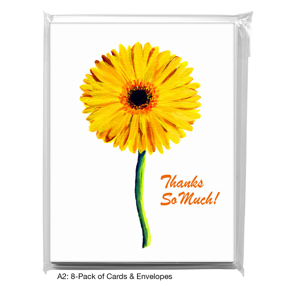 Gerber Yellow Single, Greeting Card (7289F)