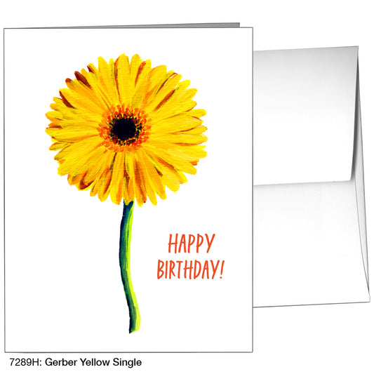 Gerber Yellow Single, Greeting Card (7289H)