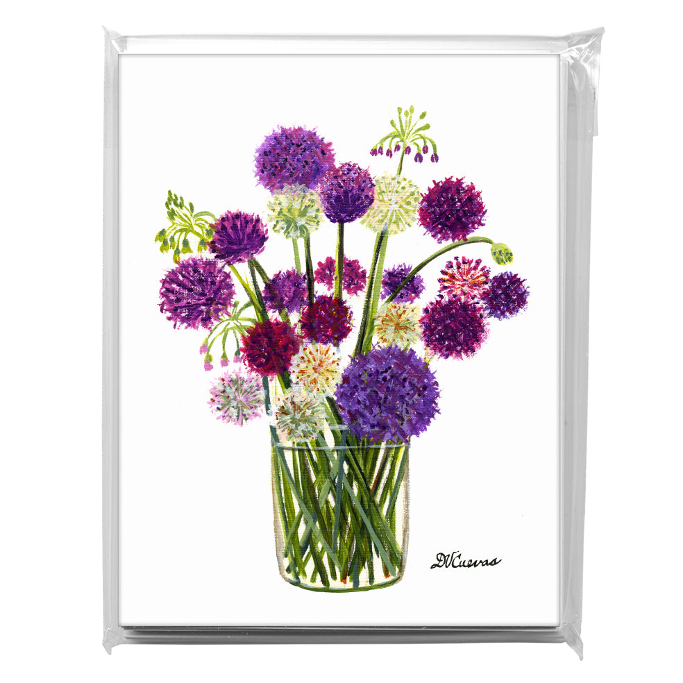 Alliums In Vase 2, Greeting Card (7295)