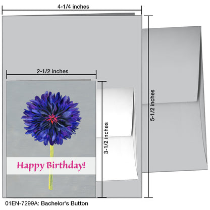 Bachelor's Button, Greeting Card (7299A)