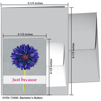 Bachelor's Button, Greeting Card (7299B)