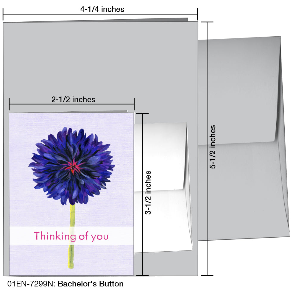 Bachelor's Button, Greeting Card (7299N)