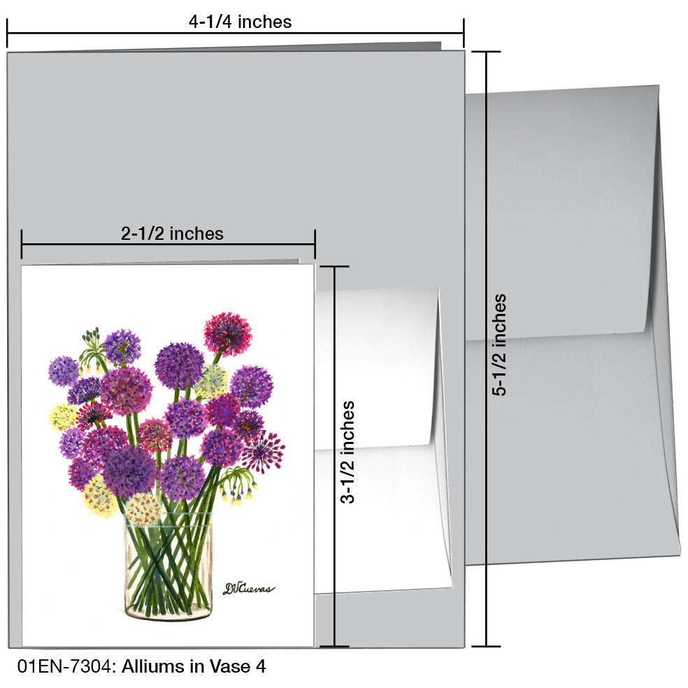 Alliums In Vase 4, Greeting Card (7304)