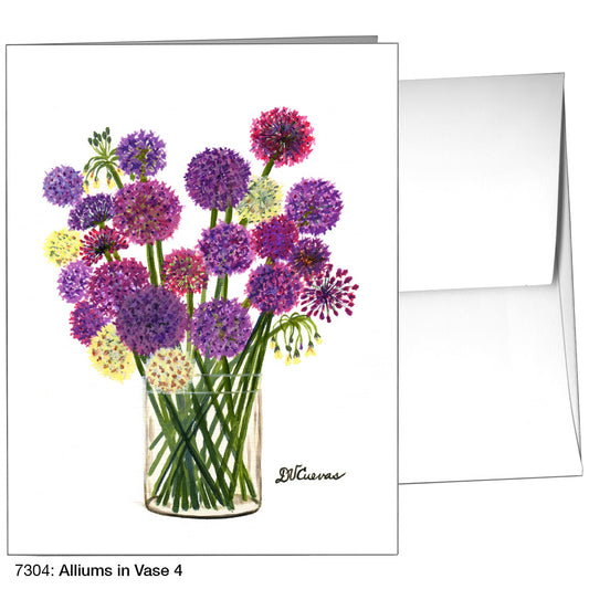 Alliums In Vase 4, Greeting Card (7304)