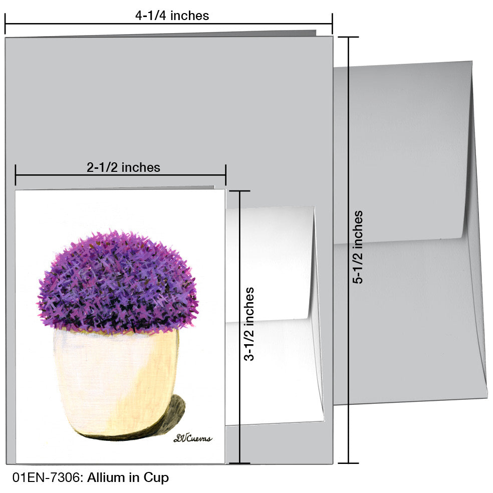 Allium In Cup, Greeting Card (7306)