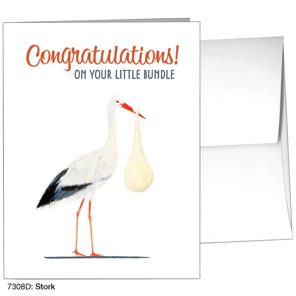 Stork, Greeting Card (7308D)