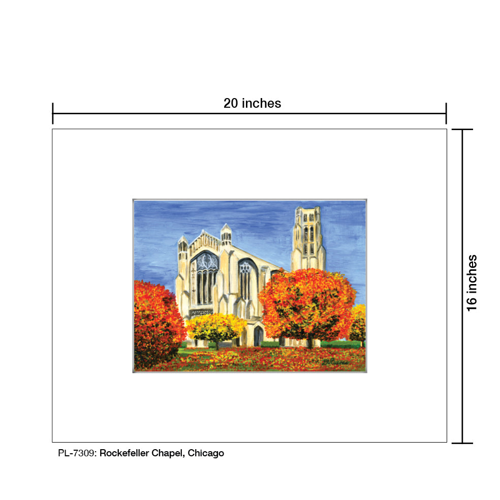 Rockefeller Chapel, Chicago, Print (#7309)