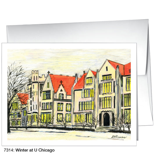 Winter At U Chicago, Greeting Card (7314)