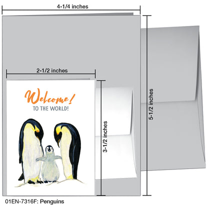 Penguins, Greeting Card (7316F)