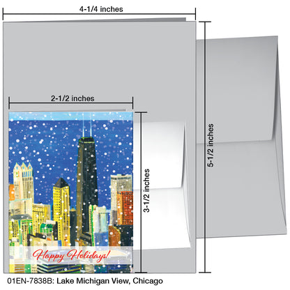 Lake Michigan View, Chicago, Greeting Card (7838B)