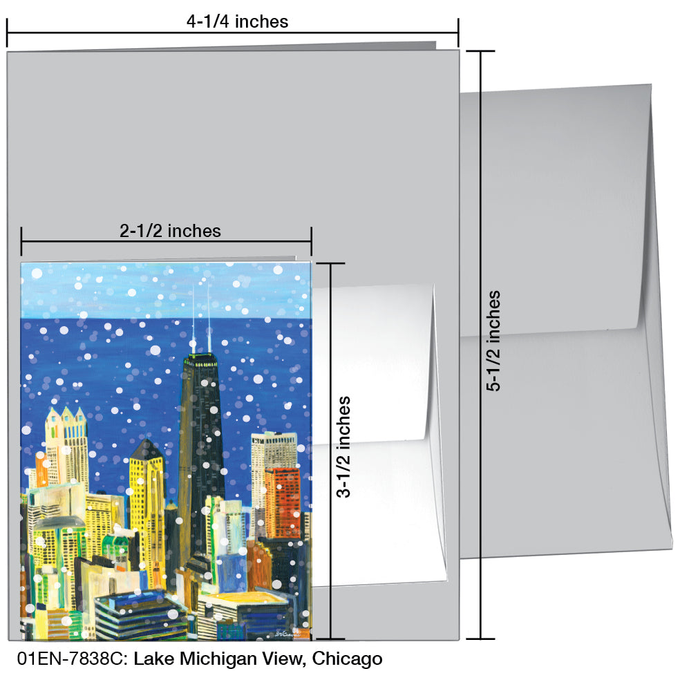 Lake Michigan View, Chicago, Greeting Card (7838C)