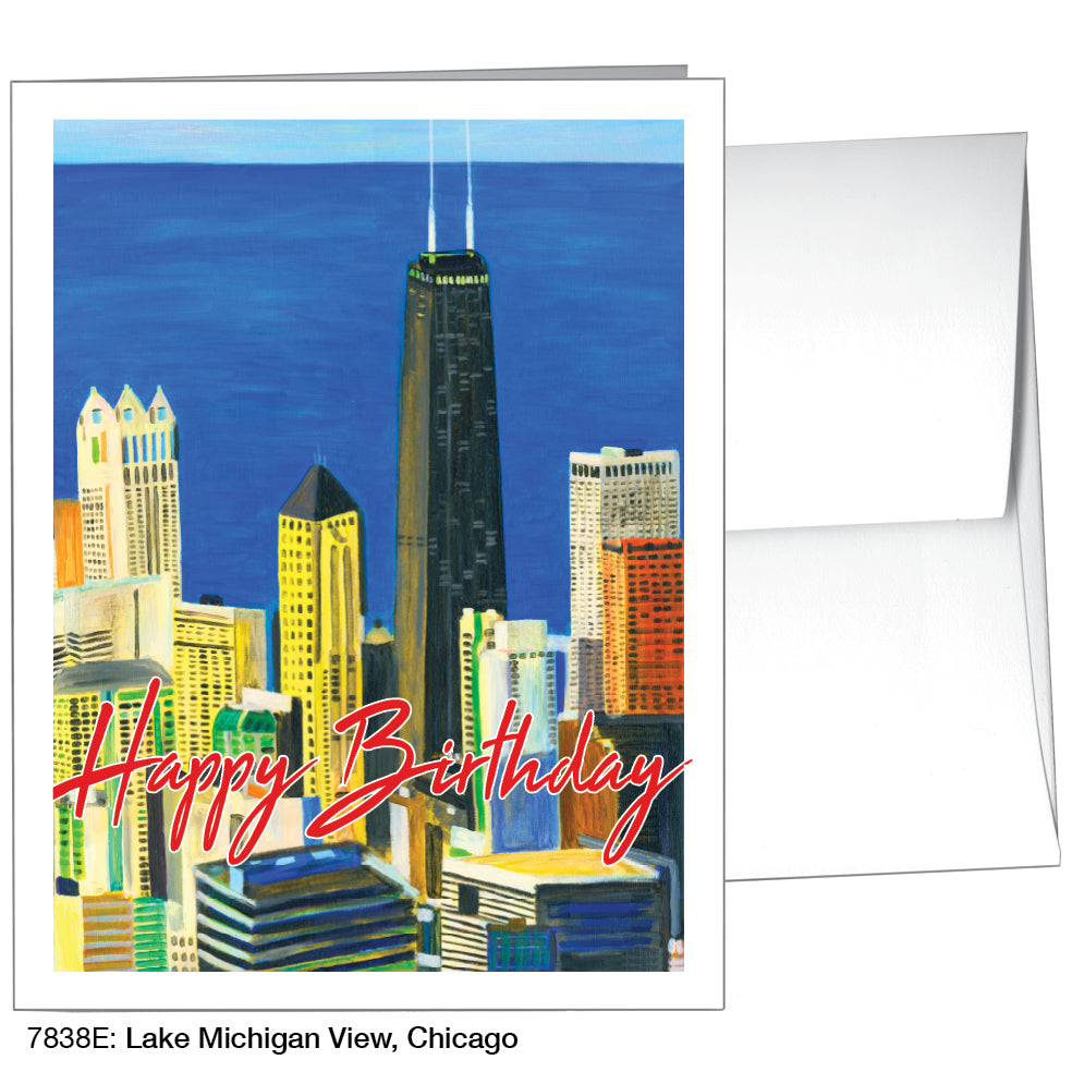 Lake Michigan View, Chicago, Greeting Card (7838E)