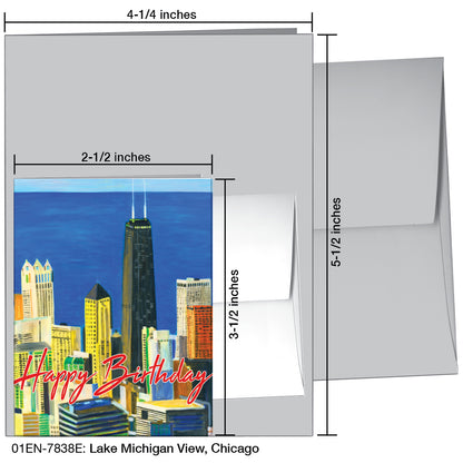 Lake Michigan View, Chicago, Greeting Card (7838E)