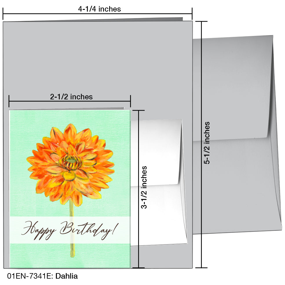 Dahlia, Greeting Card (7341E)