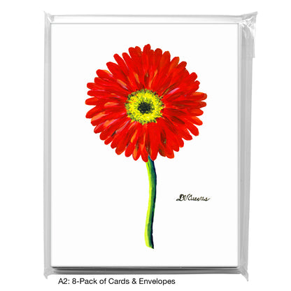 Gerber Bright Red, Greeting Card (7346AJ)