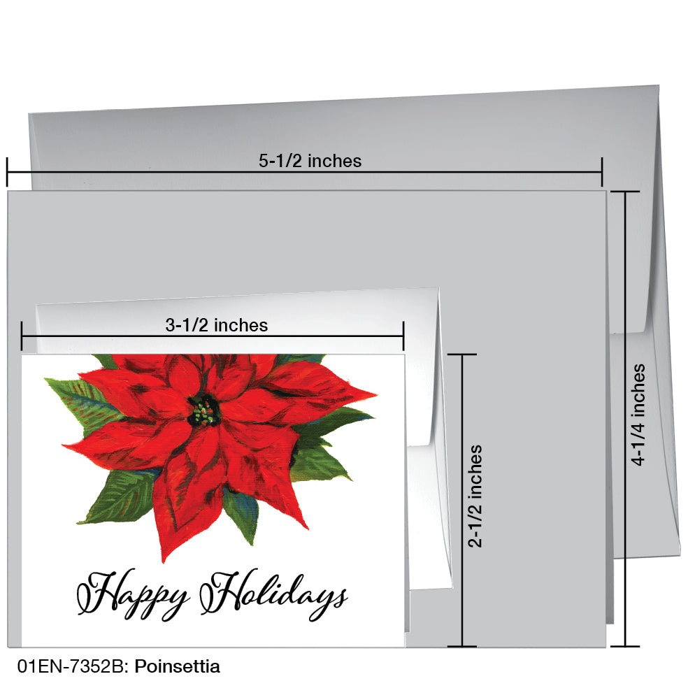 Poinsettia, Greeting Card (7352B)