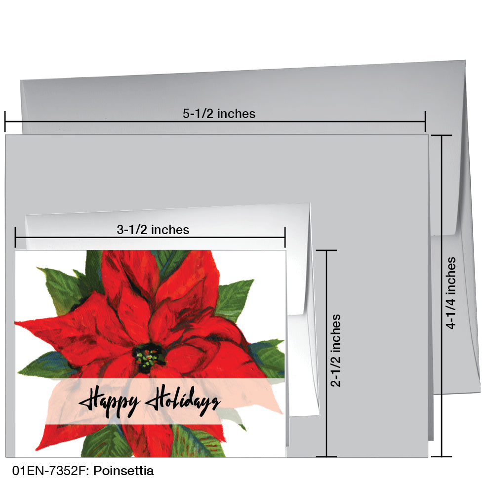 Poinsettia, Greeting Card (7352F)