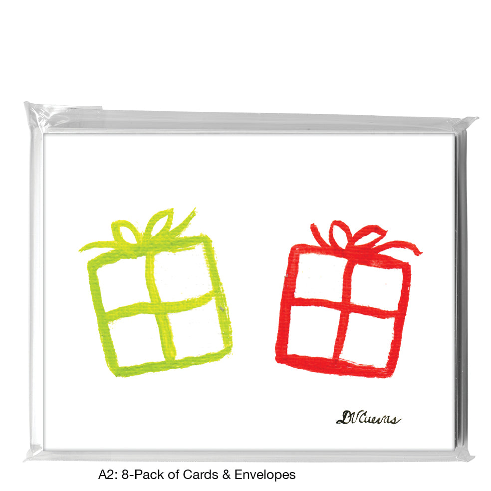 Red & Green Gifts, Greeting Card (7354)