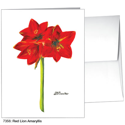 Red Lion Amaryllis, Greeting Card (7356)