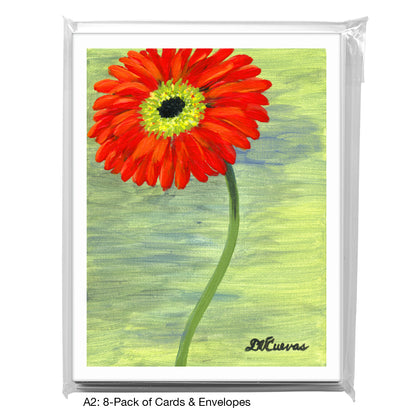 Gerber Red-Orange, Greeting Card (7358A)