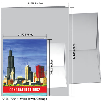 Willis Tower, Chicago, Greeting Card (7364H)