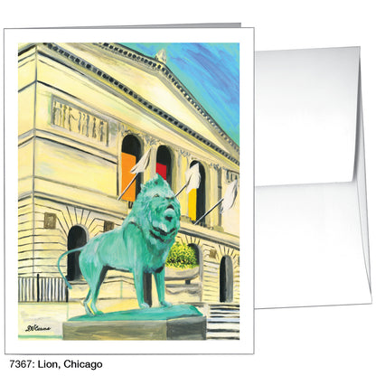 Lion, Chicago, Greeting Card (7367)