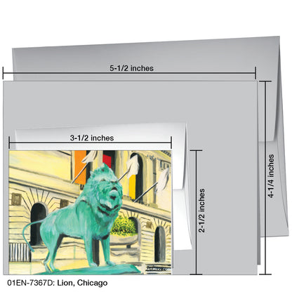 Lion, Chicago, Greeting Card (7367D)