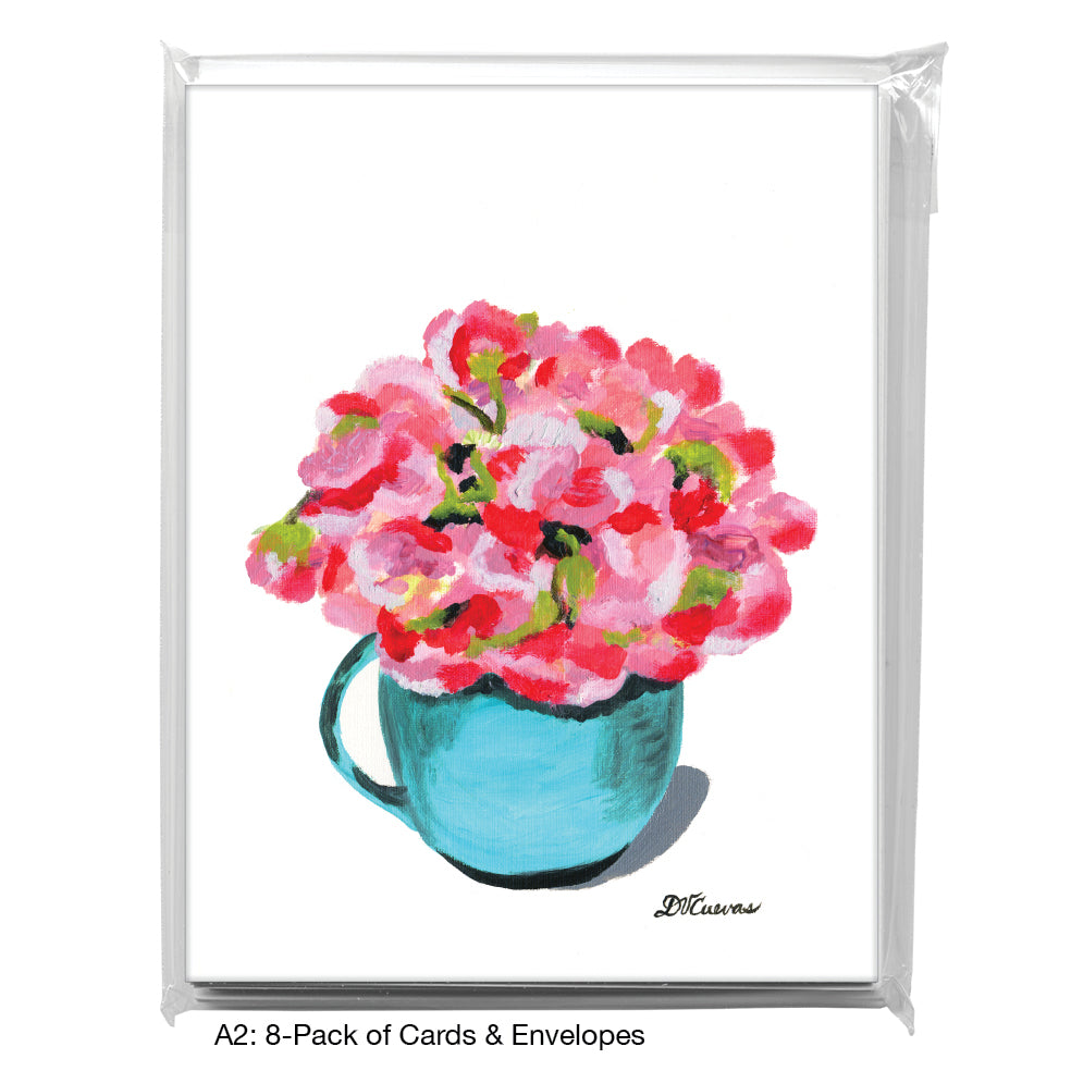 Sweet Peas Arrangement, Greeting Card (7373)