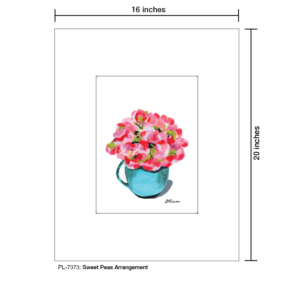 Sweet Peas Arrangement, Print (#7373)