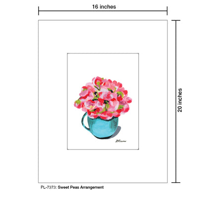 Sweet Peas Arrangement, Print (#7373)