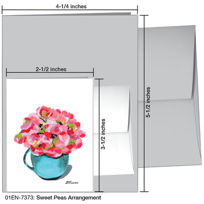 Sweet Peas Arrangement, Greeting Card (7373)