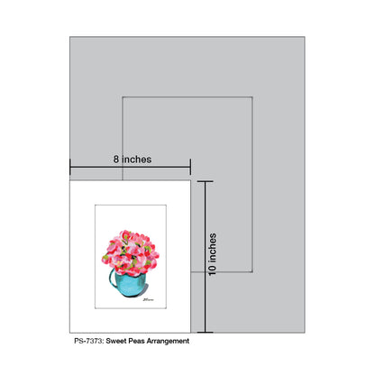 Sweet Peas Arrangement, Print (#7373)