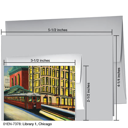 Library 1, Chicago, Greeting Card (7378)