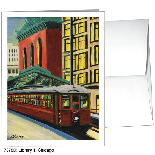 Library 1, Chicago, Greeting Card (7378D)