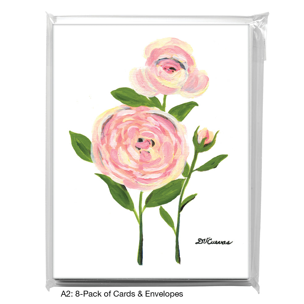 Old Garden Rose 2, Greeting Card (7381)